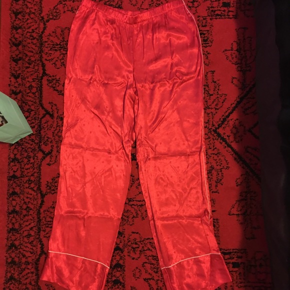 NWT VS Red Satin Pajama Pants - Picture 1 of 4